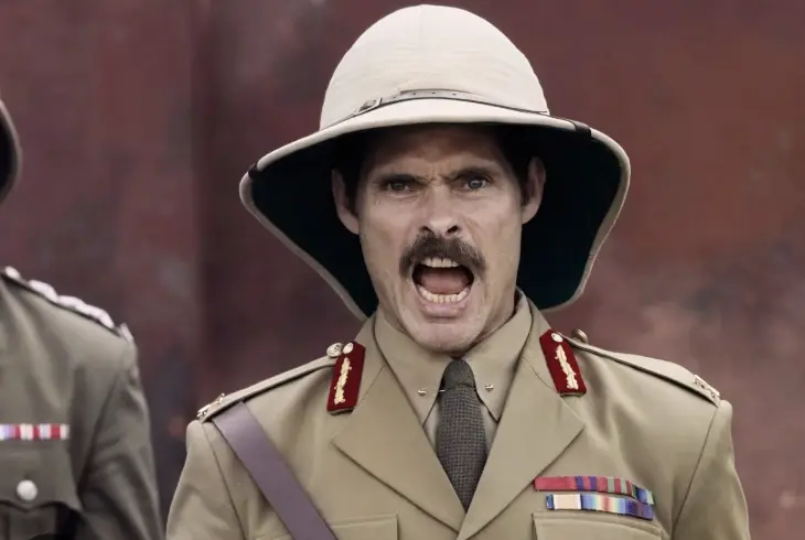 Alex Reece as General Dyer issuing an order in The Waking of a Nation