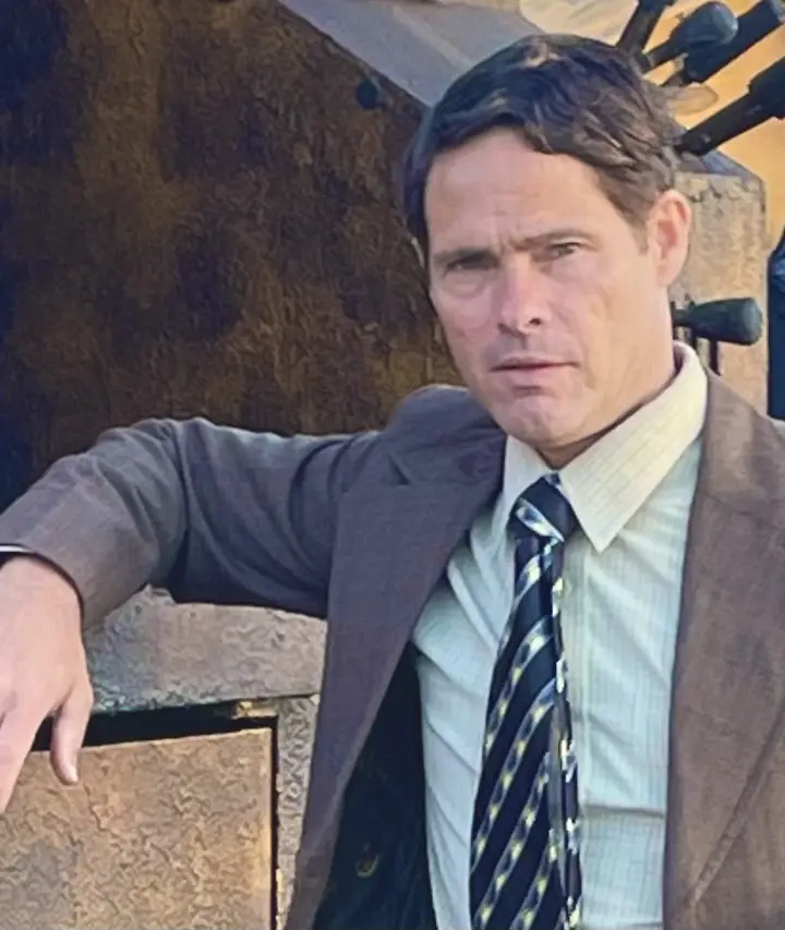 Alex Reece in costume on the Mission Raniganj set